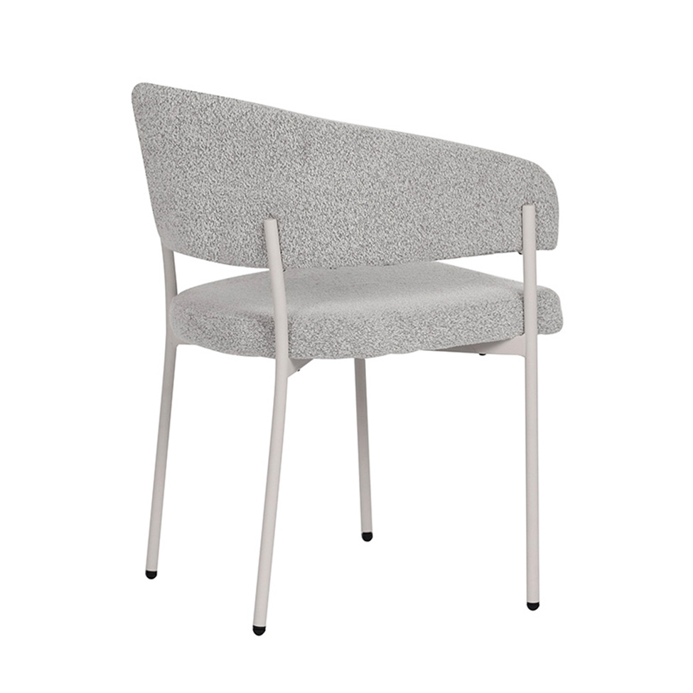 Cadeira Bari Bouclé Cinza