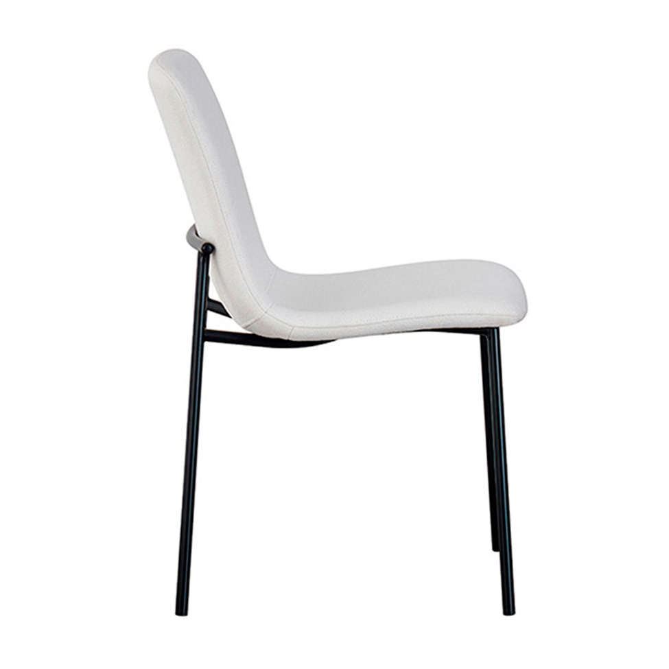 Cadeira Celeste Poliéster Off White e Preta