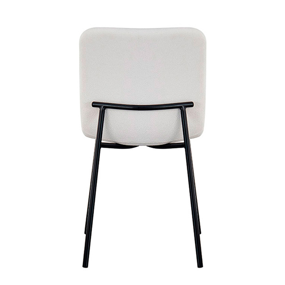 Cadeira Celeste Poliéster Off White e Preta