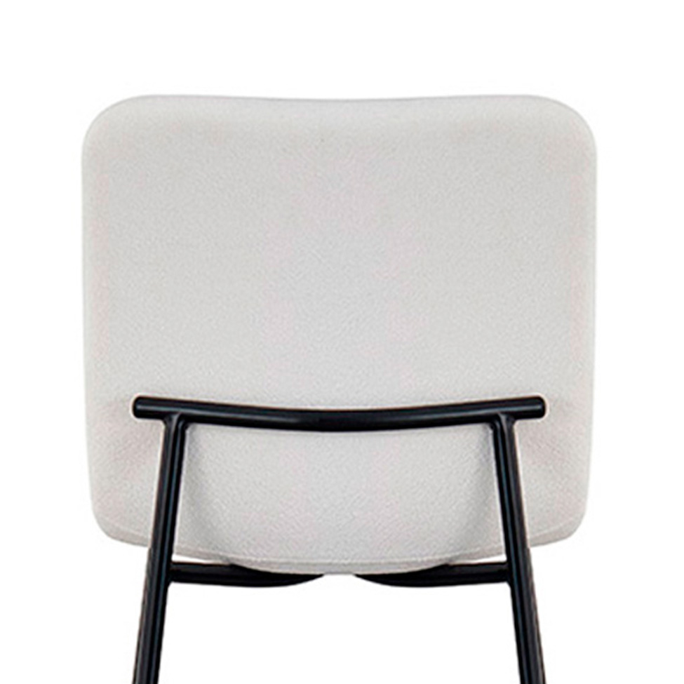 Cadeira Celeste Poliéster Off White e Preta