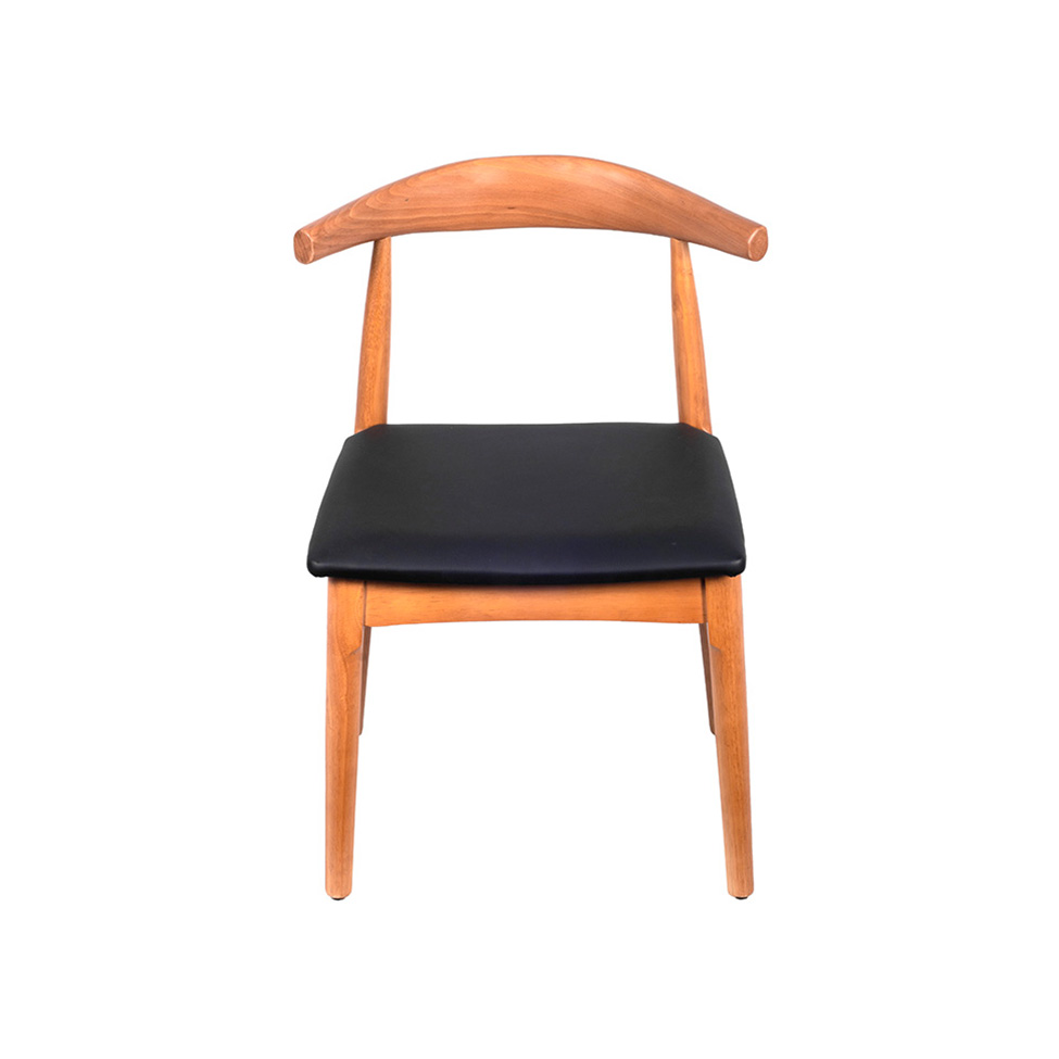 Cadeira Elbow Preta e Amadeirada