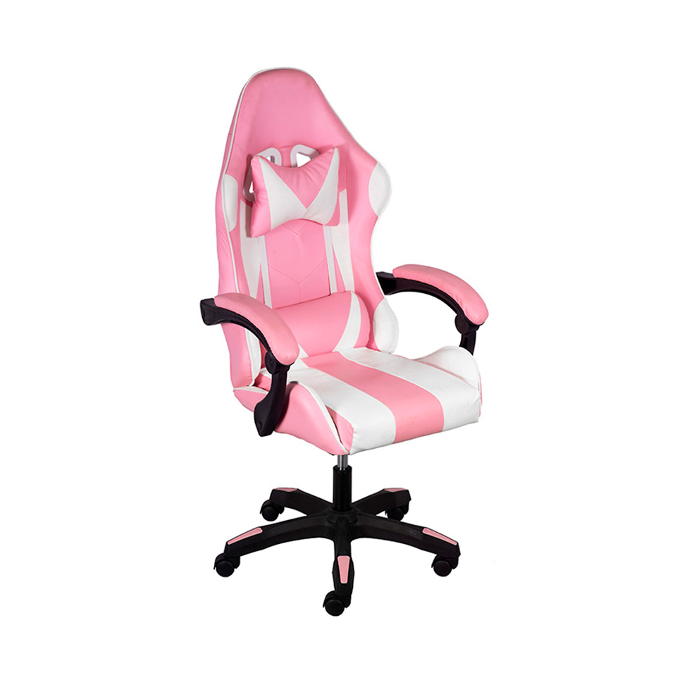 Cadeira Gamer Hawker Poliuretano Rosa