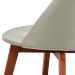 Cadeira Lucca Linho Off White e Castanho
