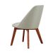 Cadeira Lucca Linho Off White e Castanho