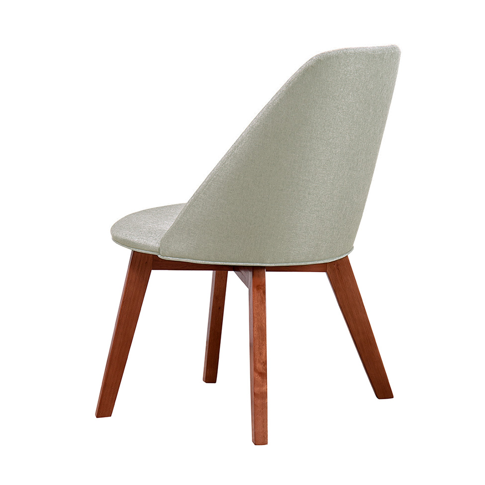 Cadeira Lucca Linho Off White e Castanho