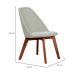 Cadeira Lucca Linho Off White e Castanho