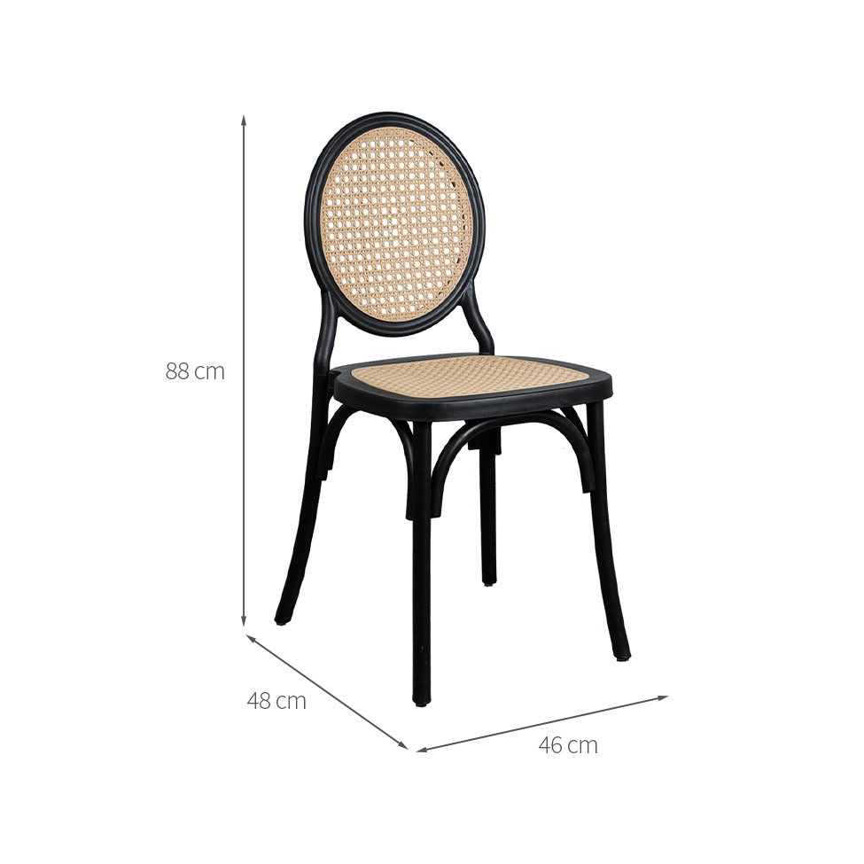 Cadeira Medalhão Preta