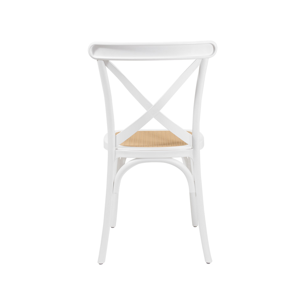 Cadeira Paris com Rattan Branca