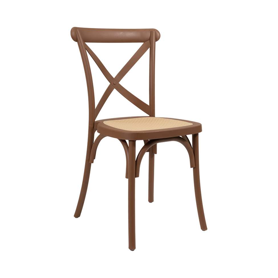 Cadeira Paris com Rattan Terracota