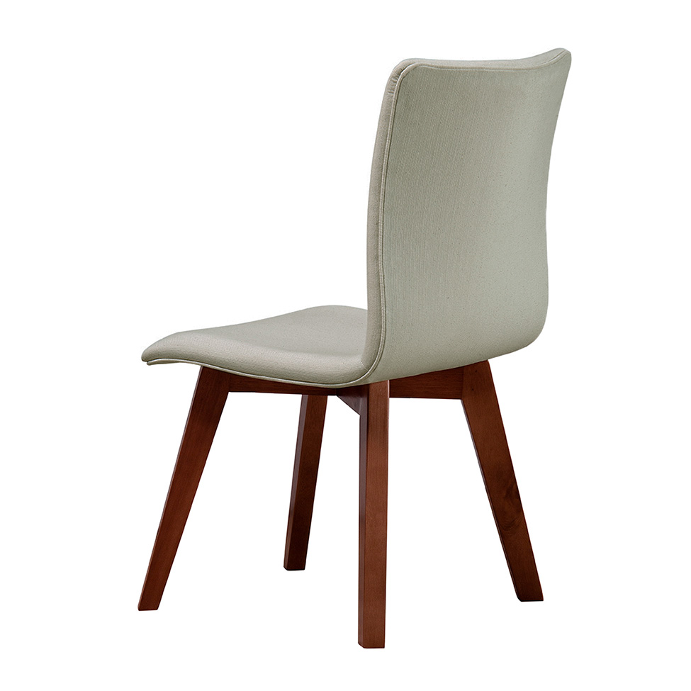 Cadeira Trevizzo Linho Off White e Castanho