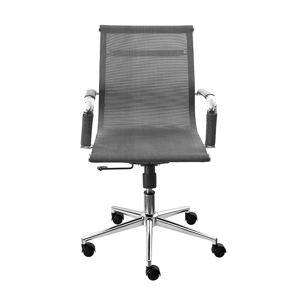 Cadeira de Escritório Diretor Giratória Tela Baixa Office Cinza