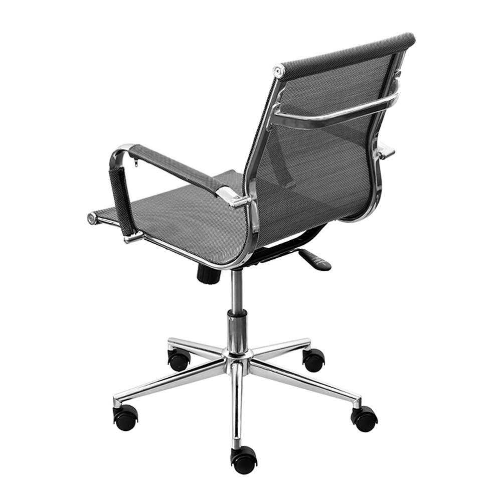 Cadeira de Escritório Diretor Giratória Tela Baixa Office Cinza
