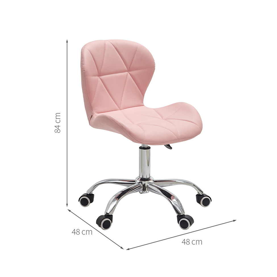 Cadeira de Escritório Liore Office Revestimento Sintético Rosa