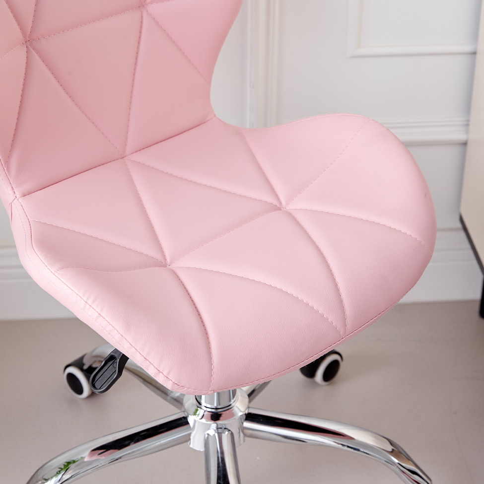 Cadeira de Escritório Liore Office Revestimento Sintético Rosa