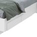 Cama  Casal com 2 Mesas de Apoio Solaris 4 GV Revestimento Sintético Bege e Branca