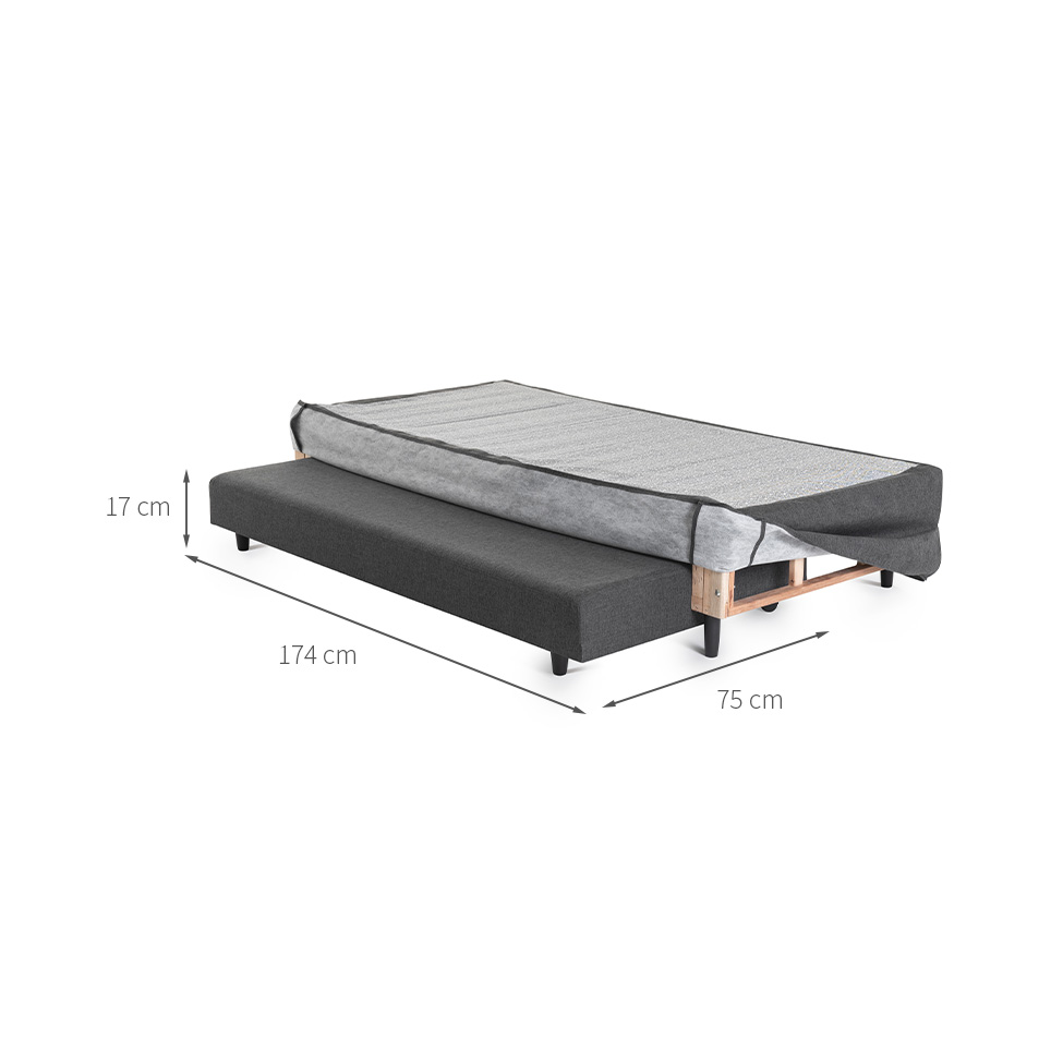 Cama Auxiliar Doppio Letto Mescla Chumbo 75x174 cm