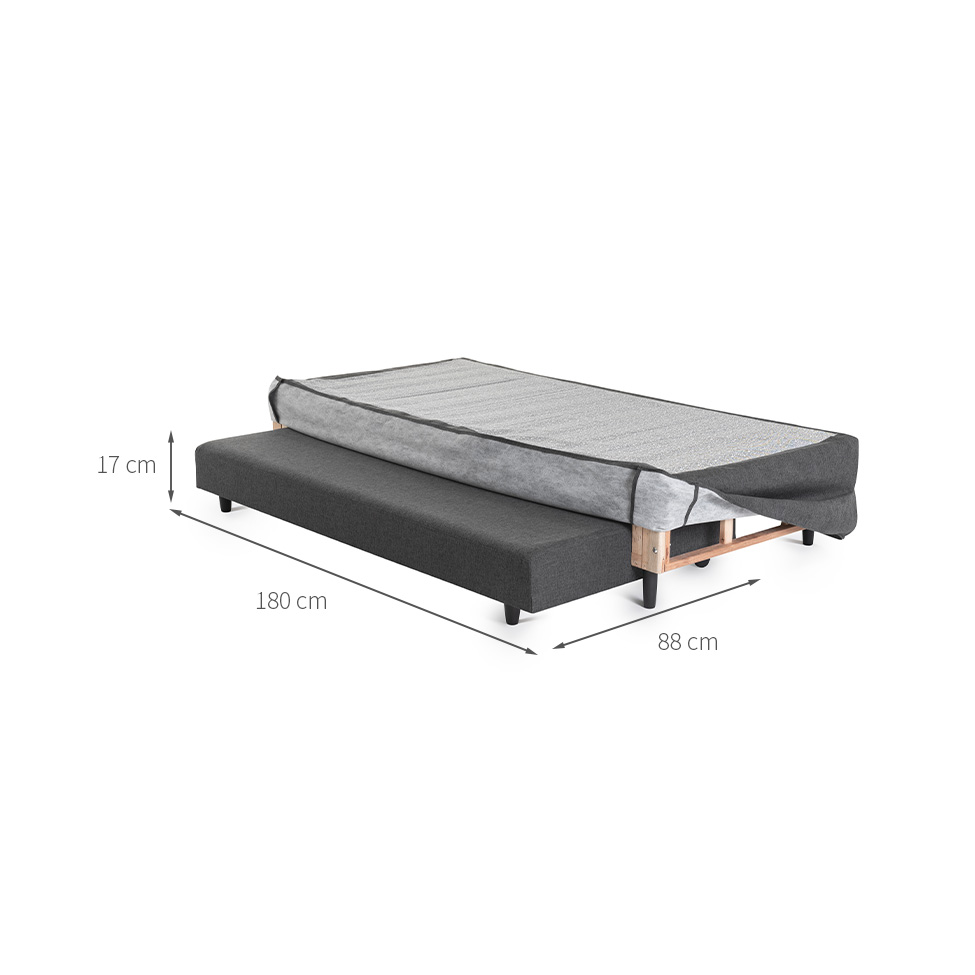Cama Auxiliar Doppio Letto Mescla Chumbo 88x180 cm