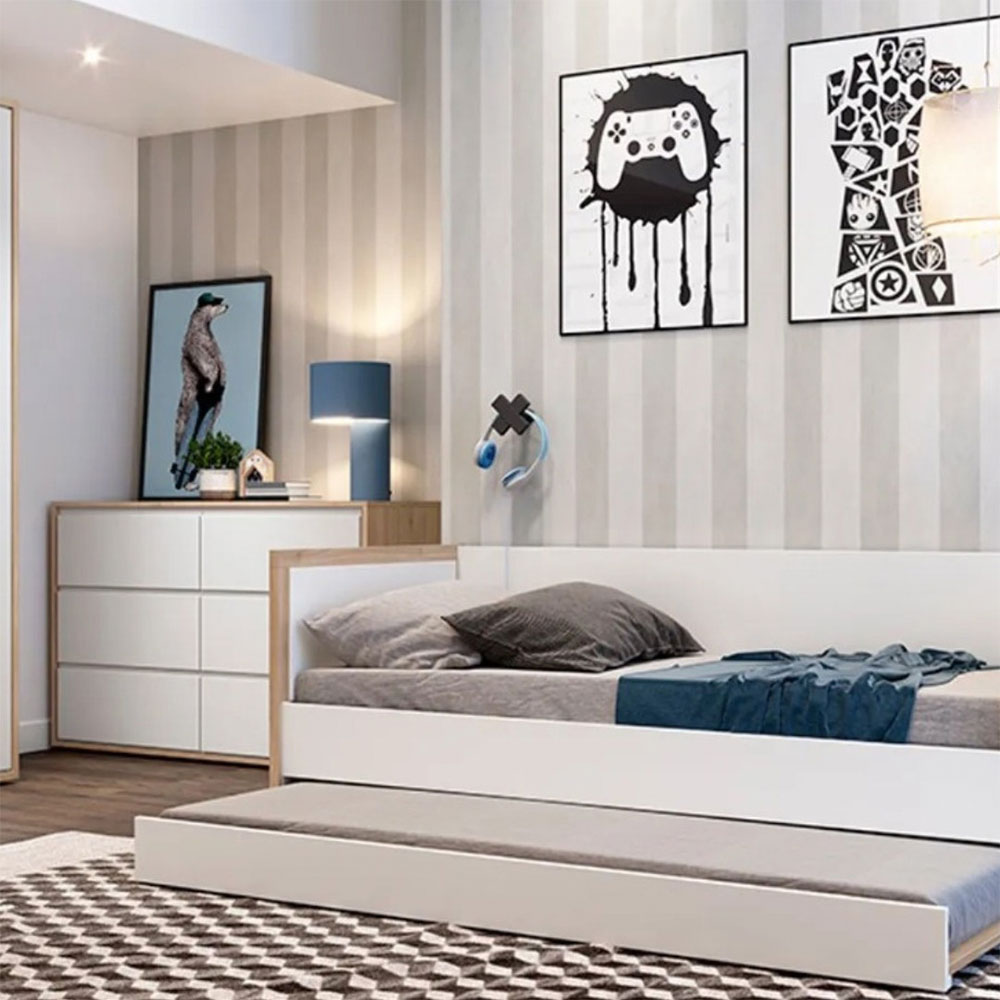 Cama Auxiliar Infantil Wood Branca