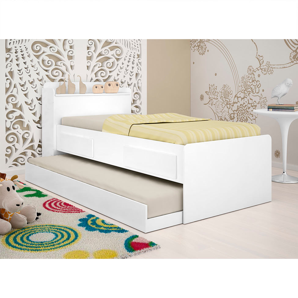 Cama Bibox Solteiro Corina Branco
