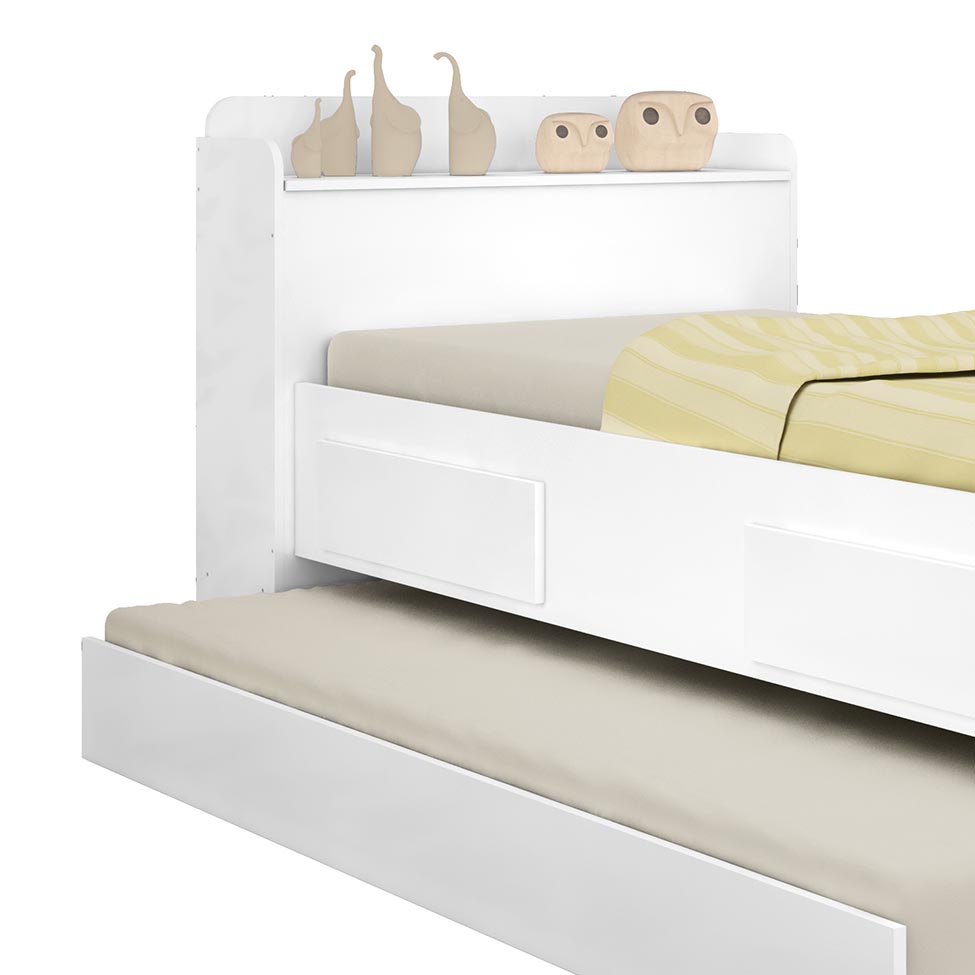 Cama Bibox Solteiro Corina Branco