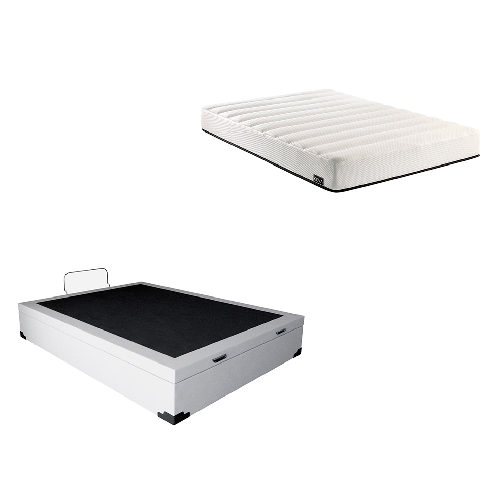 Cama Box Baú Martin Premium com Colchão Casal Keva Molas Ensacadas Wide (24x138x188) Branco