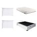 Cama Box Baú Martin Premium com Colchão Casal Keva Molas Ensacadas Wide (24x138x188) e 2 Travesseiros Guldi Soft Nasa Branco