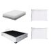 Cama Box Baú Martin Premium com Colchão Casal Sublime Mola Ensacada e Espuma Viscoelástica (32x138x188) e 2 Travesseiros Guldi Soft Nasa Branco