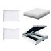 Cama Box Baú Martin Premium com Colchão Queen Sublime Mola Ensacada e Espuma Viscoelástica (32x158x198) e 2 Travesseiros Guldi Soft Nasa Branco