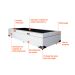 Cama Box Baú Martin Premium com Colchão Solteiro Sublime Mola Ensacada e Espuma Viscoelástica (32x88x188) Cinza e Branco