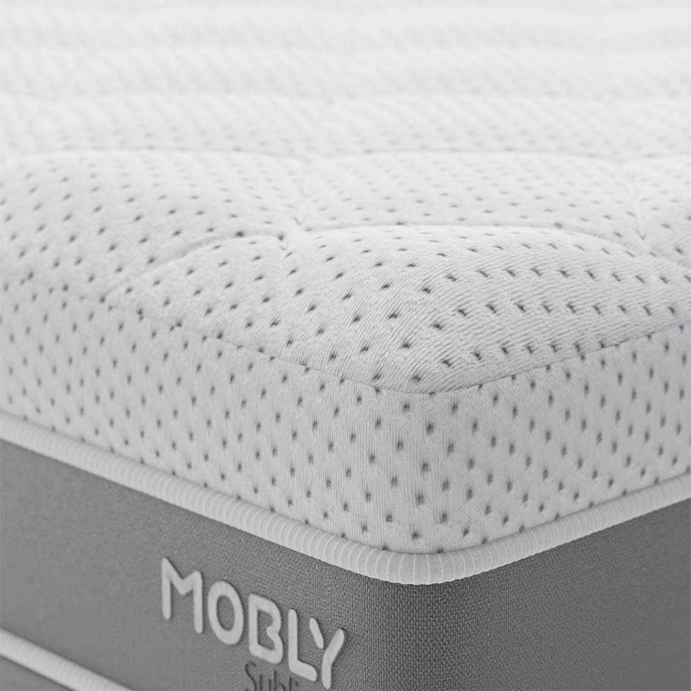 Cama Box Baú Martin Premium com Colchão Solteiro Sublime Mola Ensacada e Espuma Viscoelástica (32x88x188) Cinza e Branco