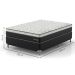 Cama Box Casal Amarilis com Colchão D33 Preta e Branca