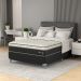 Cama Box Casal Amarilis com Colchão D33 Preta e Branca