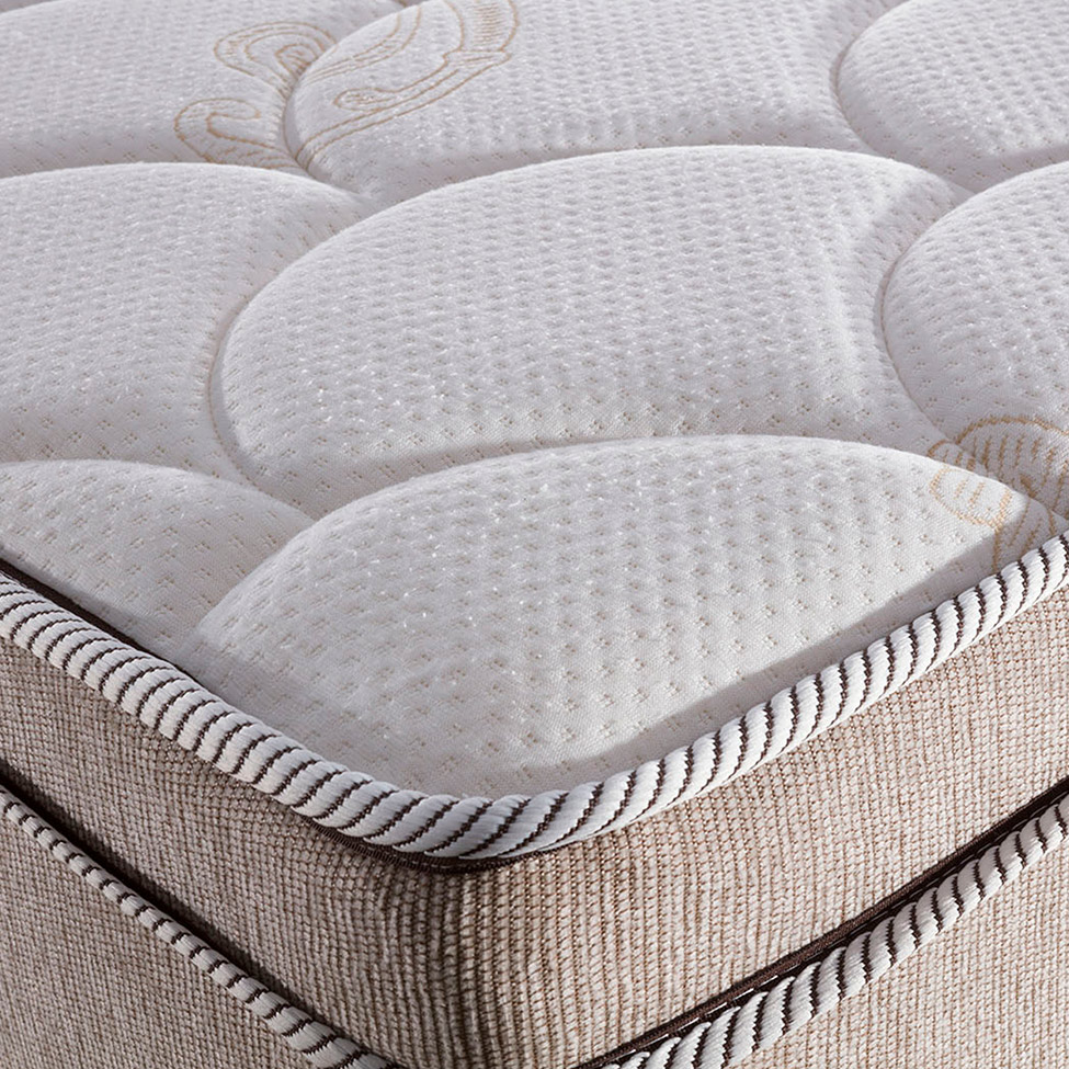 Cama Box Casal Áquila com Colchão Casal Molas Verticóil Bege