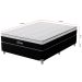 Cama Box Casal Gemini com Colchão Casal Molas Ensacadas Grafite e Branca