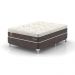 Cama Box Casal Naturale com Colchão Molas Ensacadas (67x138x188) Marrom e Branca