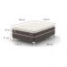 Cama Box Casal Naturale com Colchão Molas Ensacadas (67x138x188) Marrom e Branca
