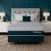 Cama Box Casal York com Colchão Molas Ensacadas (61x138x188) Azul e Branca