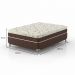 Cama Box Casal com Colchão Hórus (63x138x188) Bege e Marrom