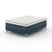 Cama Box Casal com Colchão Safira (63x138x188) Azul e Branco