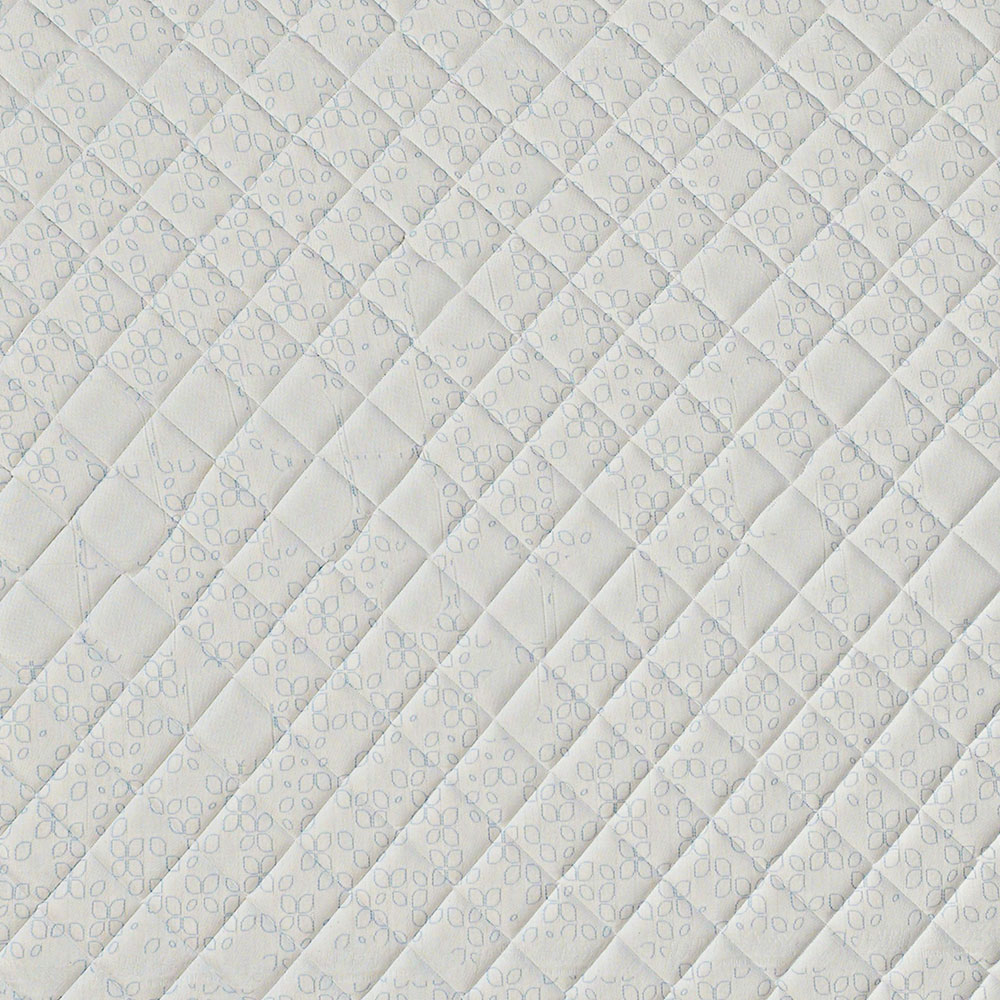 Cama Box Casal com Colchão Safira (63x138x188) Azul e Branco