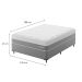 Cama Box Casal com Colchão Sublime Mola Ensacada e Espuma Viscoelástica (32x138x188) Cinza e Branco com 2 Travesseiros Guldi Soft Nasa Branco
