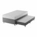 Cama Box Conjugada Solteirão com Cama Auxiliar Premier Unibox Molas Ensacadas (63x108x198) Cinza
