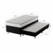 Cama Box Conjugada Solteiro Premier Unibox Molas Ensacadas (63x88x188) com Cama Auxiliar Preta 