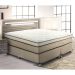 Cama Box King Aquarius com Colchão King Molas Ensacadas Bege e Branca