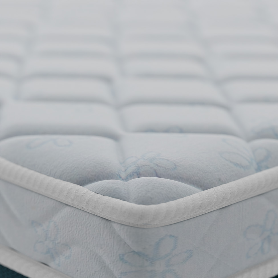 Cama Box King Londres com Colchão Molas Ensacadas (63x193x203) Marrom e Branca