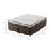Cama Box King Londres com Colchão Molas Ensacadas (63x193x203) Marrom e Branca