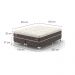 Cama Box King Naturale com Colchão Molas Ensacadas (67x193x203) Marrom e Branca