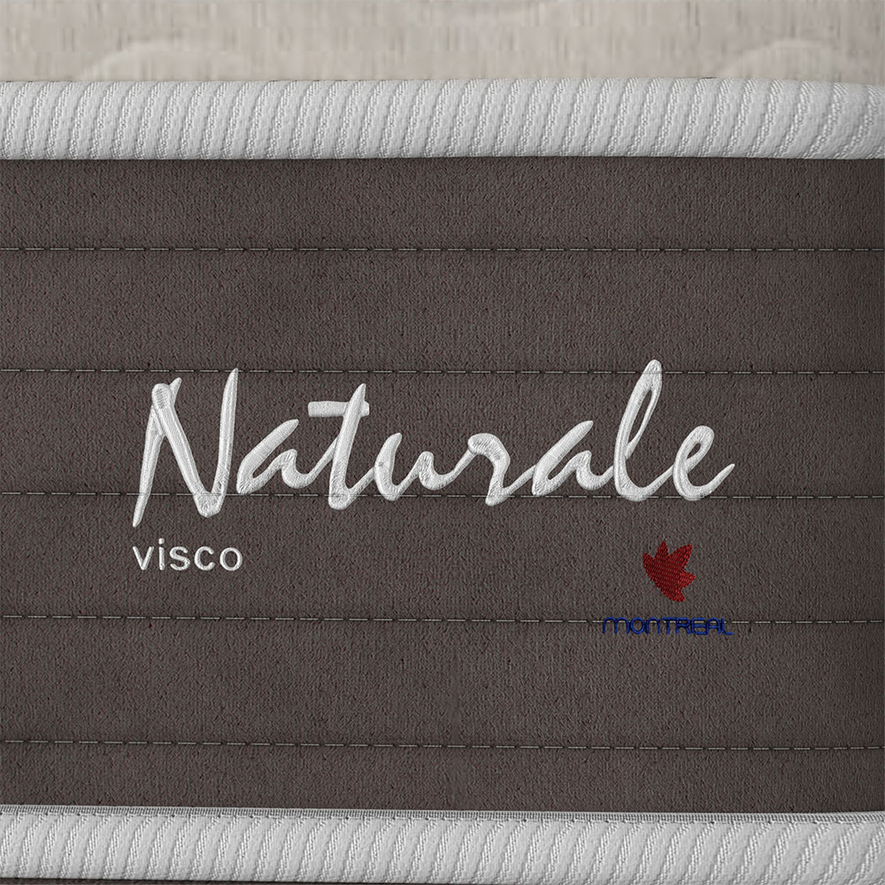 Cama Box King Naturale com Colchão Molas Ensacadas (67x193x203) Marrom e Branca