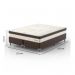 Cama Box King com Colchão Diamond Euro MR (63x193x203) Bege e Marrom