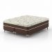 Cama Box King com Colchão Hórus (63x193x203) Bege e Marrom